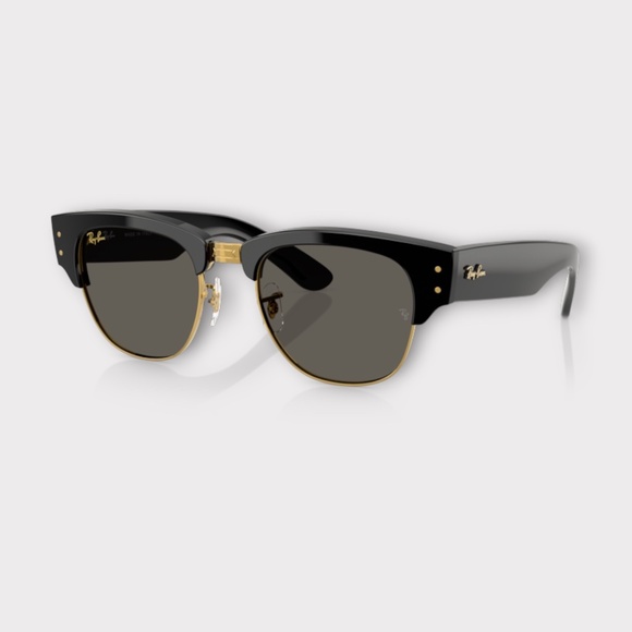 RayBan RB0316S  Mega Clubmaster Sunglasses, Black on Gold Frame main image 6